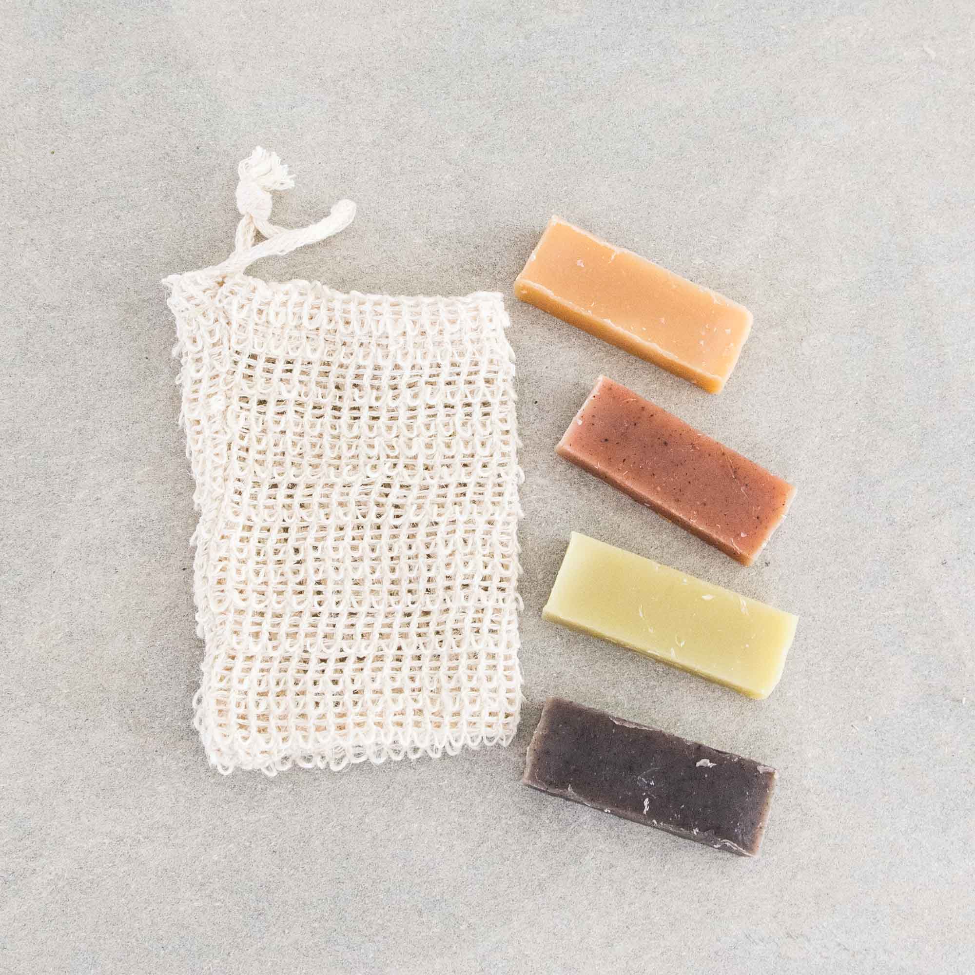 Soap Saver Pouch with Mini Soaps Wildwood Creek